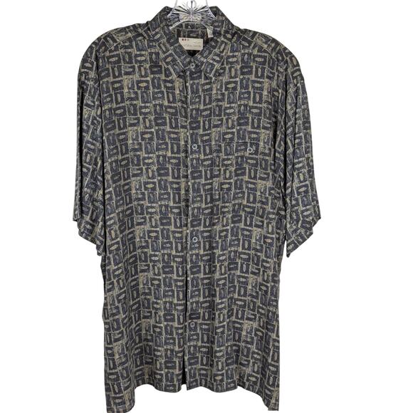 Vintage Natrual Issue sz M Shirt Chest 48"Sleeve 6.5"!Rayon NWOT button up mens - Picture 1 of 7